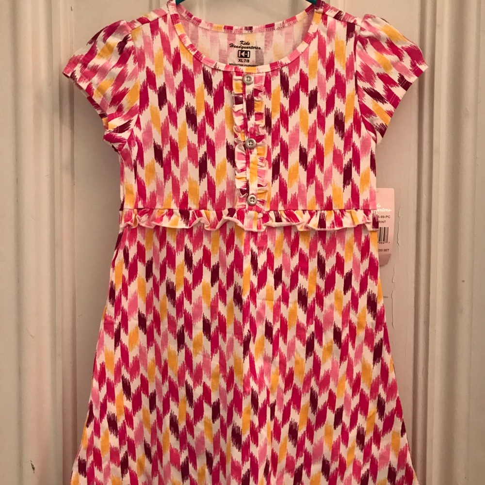 Kids Headquarters Multi-print Dress size 7/8